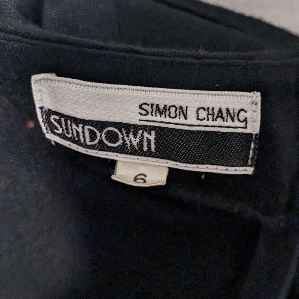 Simon Chang Black Midi Dress - Picture 8 of 9
